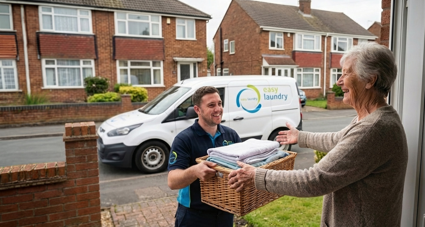 Easy Laundry collection and delivery bringing fresh laundry to your door