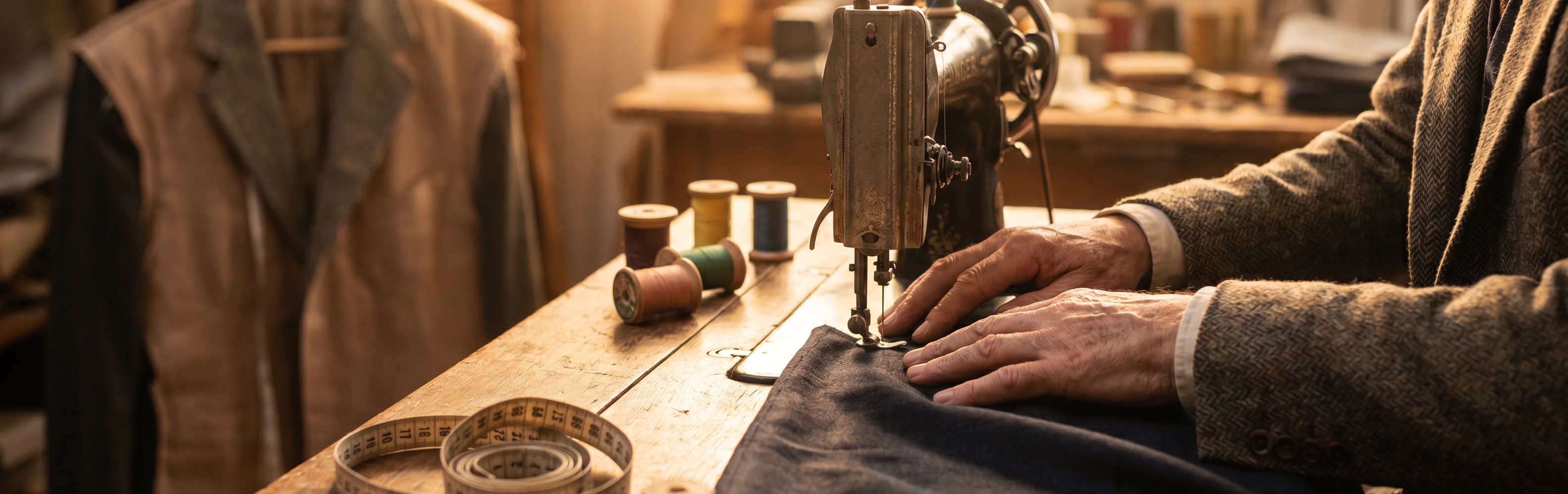 Clothing repairs and alterations being sewn on a sewing machine
