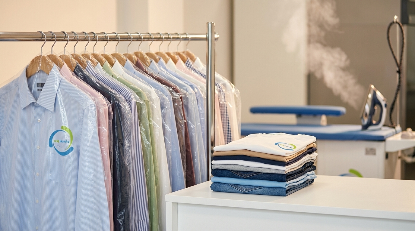 Professionally washed, dried and ironed clothes