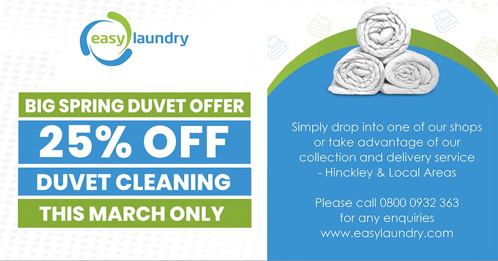 March Offer -25% off Duvet Cleaning